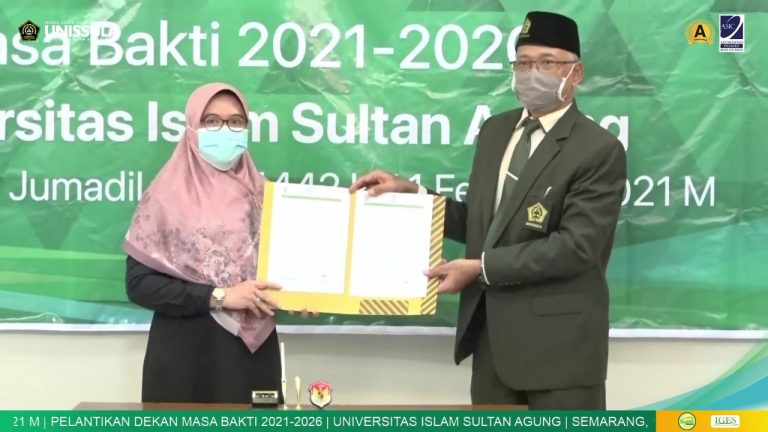 Pelantikan Dekan Fakultas Ekonomi Unissula 2021 - 2026